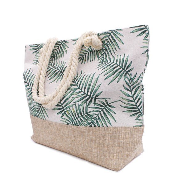 TROPICAL LEAF BEACH TOTE BAG - Demented Sisters