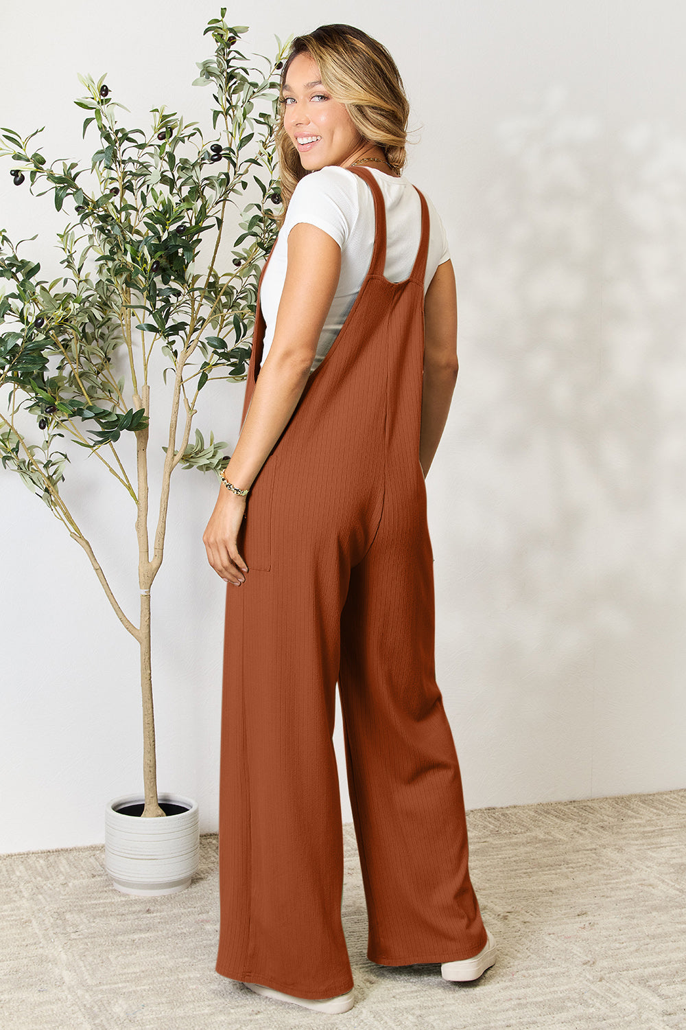 Double Take Full Size Wide Strap Overall with Pockets - Demented Sisters