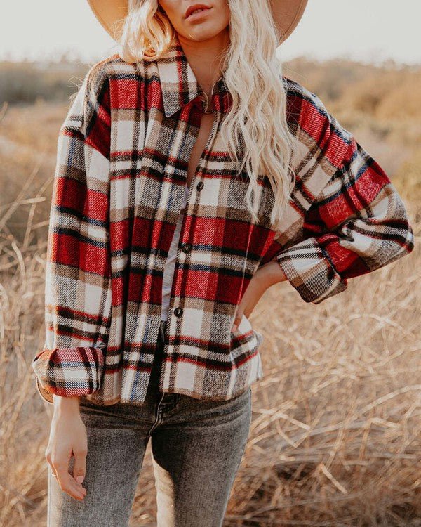 Women's Plaid Shacket - Demented Sisters