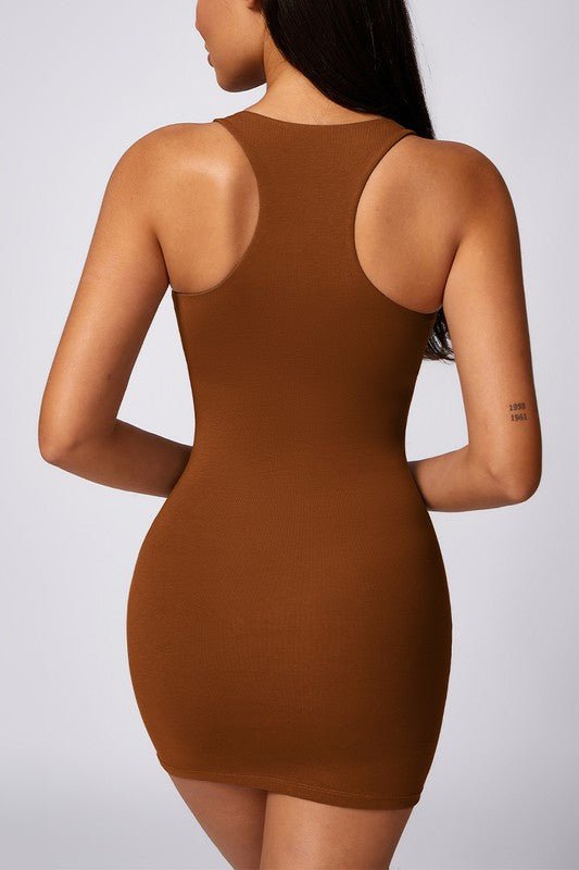 Fashionable slim skinny hip wrap dresses - Demented Sisters