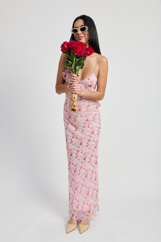 SPAGHETTI STRAP MAXI DRESS - Demented Sisters