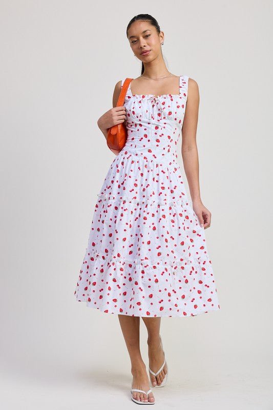 POPLIN MIDI A LINE DRESS - Demented Sisters