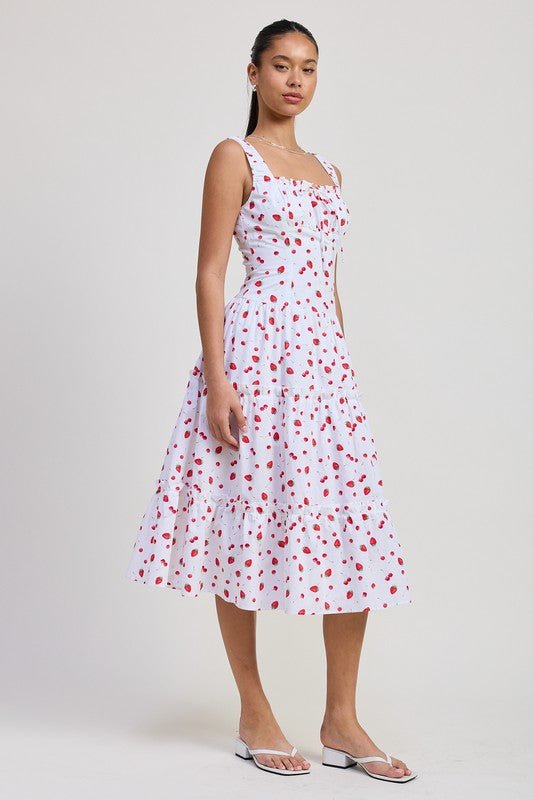 POPLIN MIDI A LINE DRESS - Demented Sisters