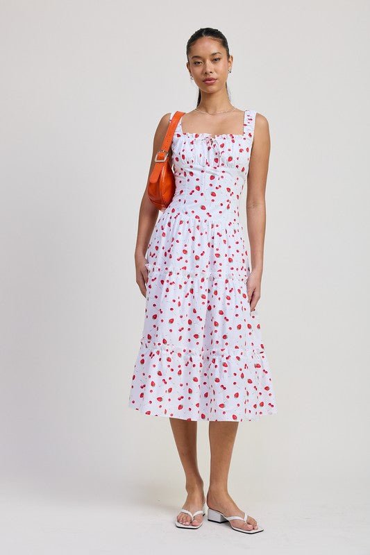 POPLIN MIDI A LINE DRESS - Demented Sisters