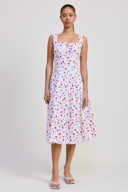 POPLIN MIDI A LINE DRESS - Demented Sisters