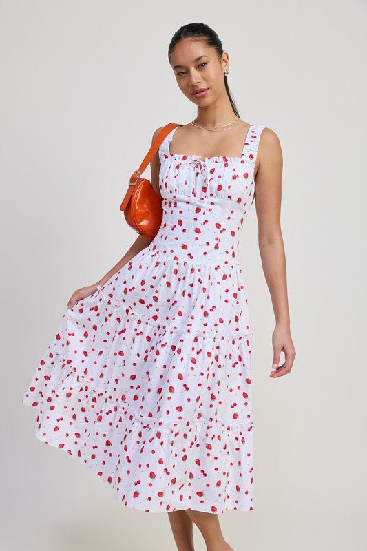 POPLIN MIDI A LINE DRESS - Demented Sisters