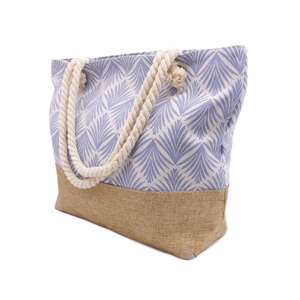 BOHO LEAF PRINT BEACH TOTE BAG - Demented Sisters