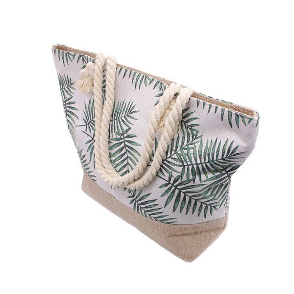 TROPICAL LEAF BEACH TOTE BAG - Demented Sisters