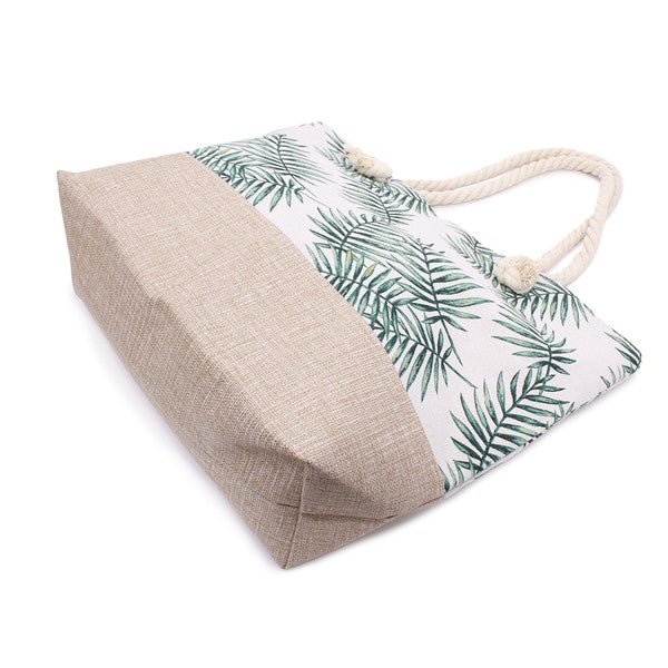 TROPICAL LEAF BEACH TOTE BAG - Demented Sisters