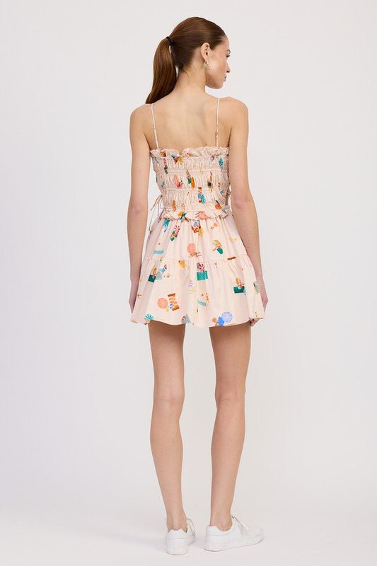 GATHERED POPLIN MIN DRESS - Demented Sisters