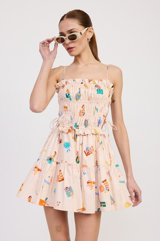 GATHERED POPLIN MIN DRESS - Demented Sisters