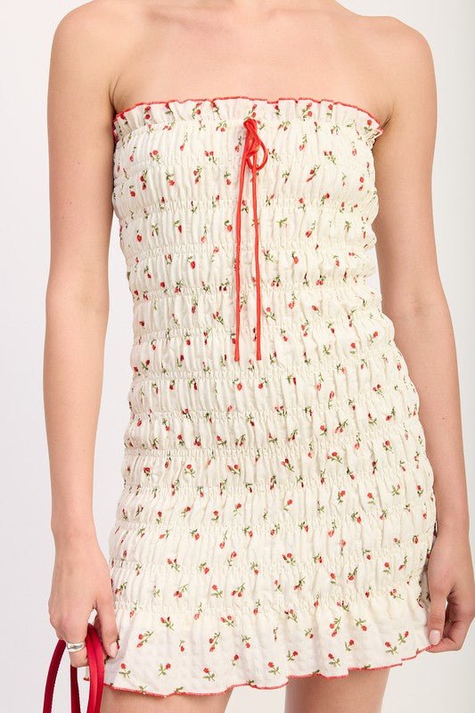 FLORAL SMOCKED TUBE DRESS - Demented Sisters