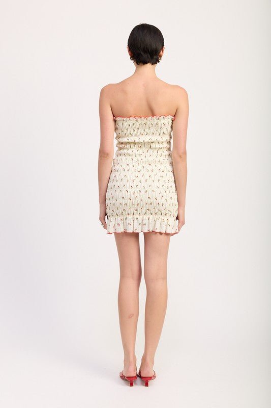 FLORAL SMOCKED TUBE DRESS - Demented Sisters