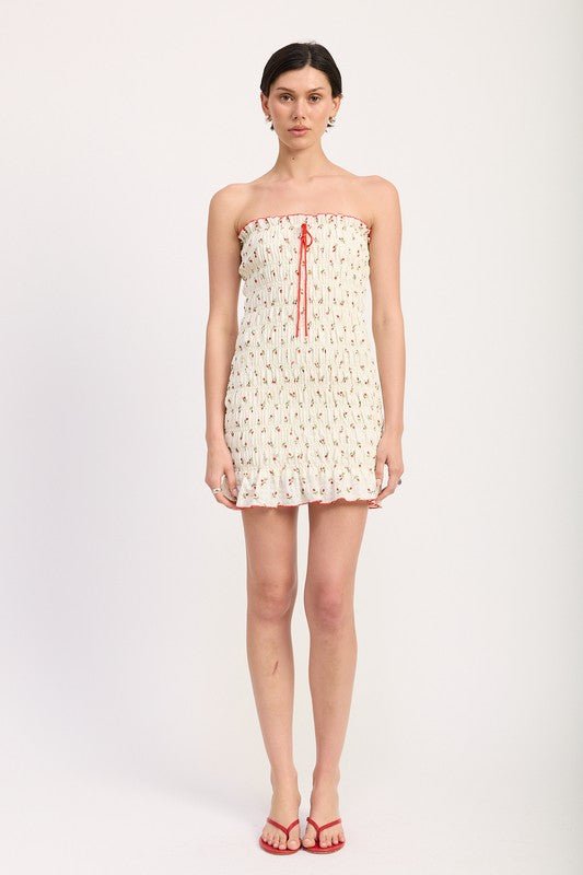 FLORAL SMOCKED TUBE DRESS - Demented Sisters