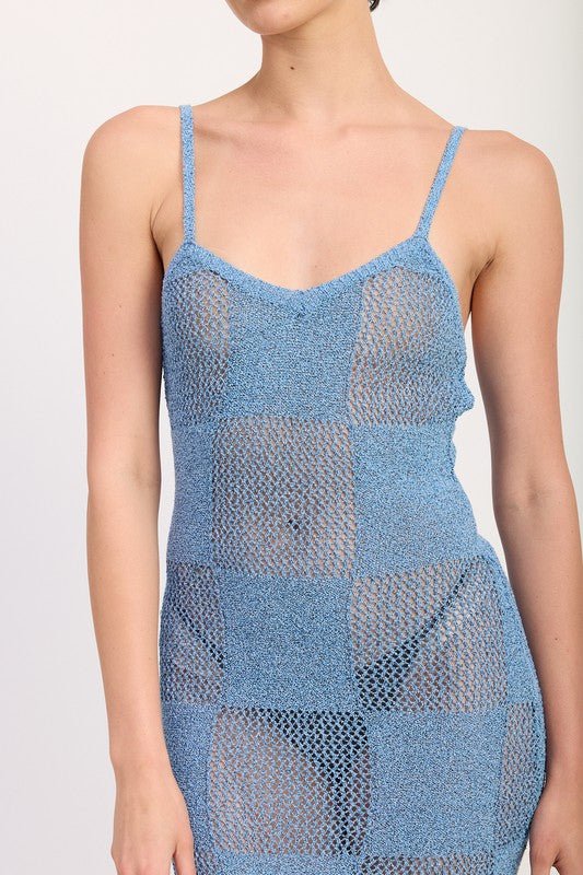 CONTRASTED MAXI SHEER DRESS - Demented Sisters