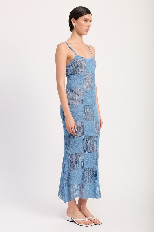 CONTRASTED MAXI SHEER DRESS - Demented Sisters