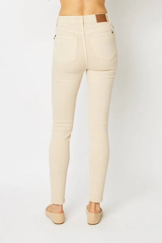 Judy Blue Full Size Garment Dyed Tummy Control Skinny Jeans - Demented Sisters