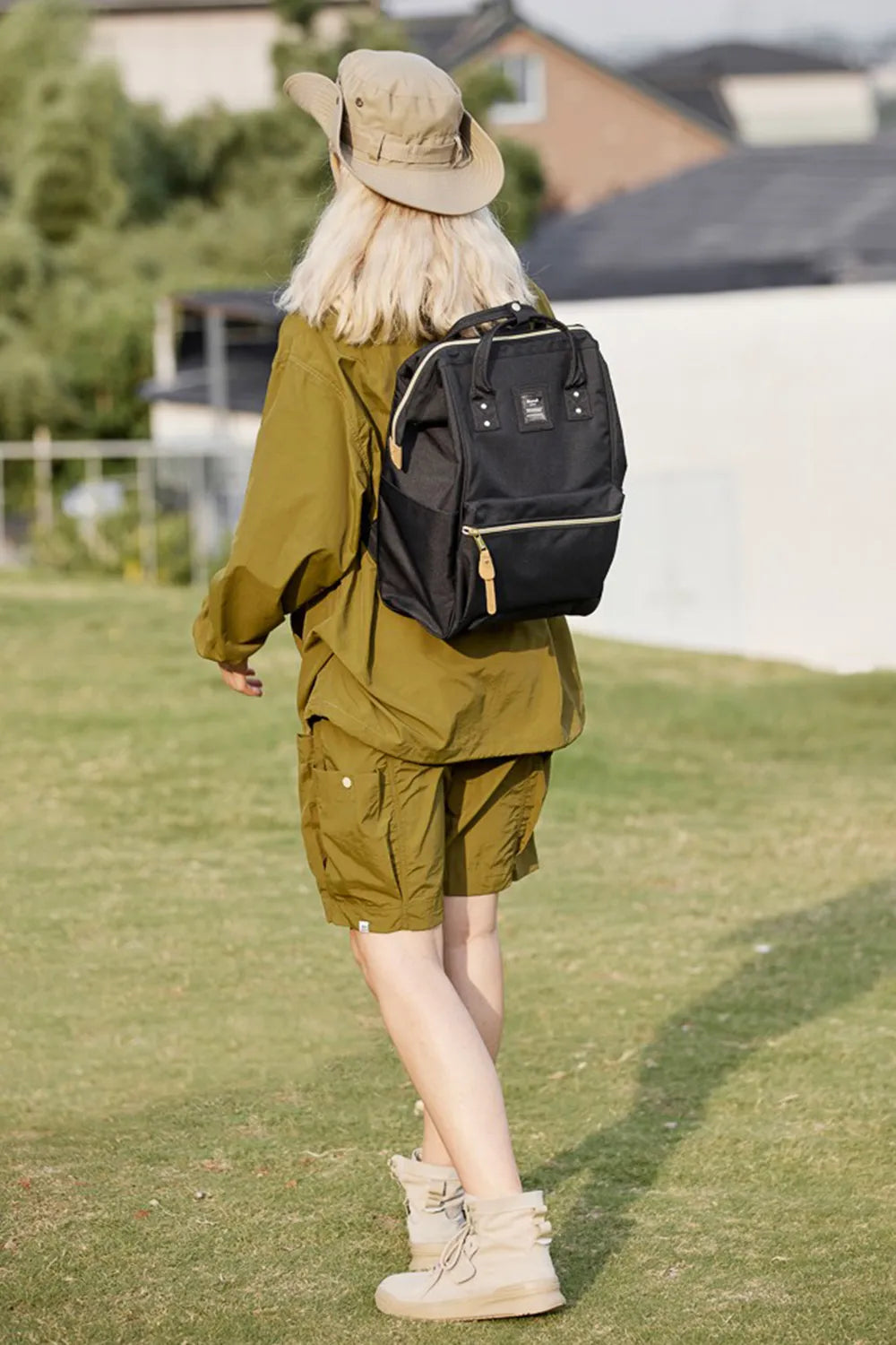Himawari Waterproof Canvas Backpack Bag with Side Pockets - Demented Sisters