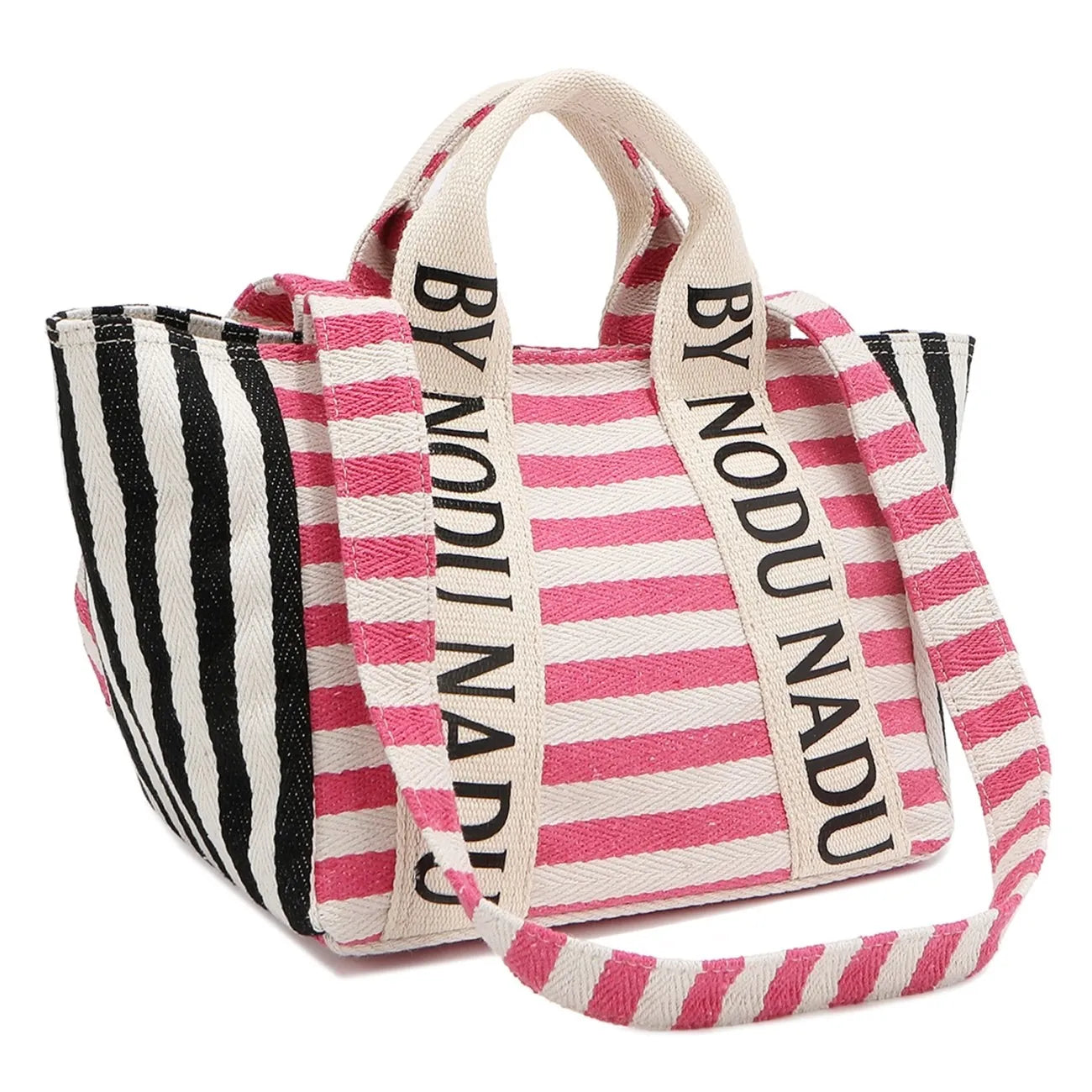 Nicole Lee USA Letter Striped Tote Bag - Demented Sisters