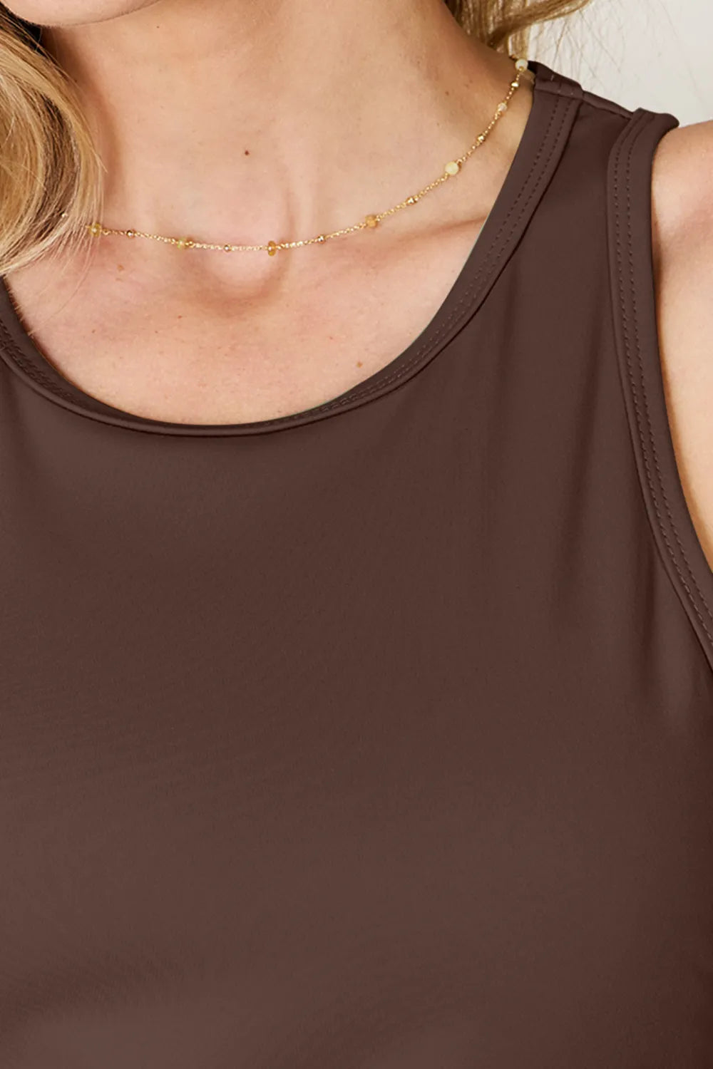 Basic Bae Full Size Round Neck Racerback Tank - Demented Sisters
