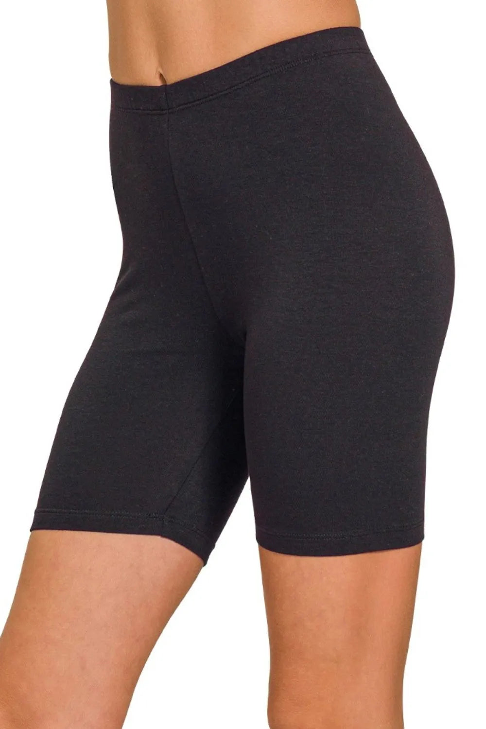 Zenana Premium Cotton Biker Shorts - Demented Sisters