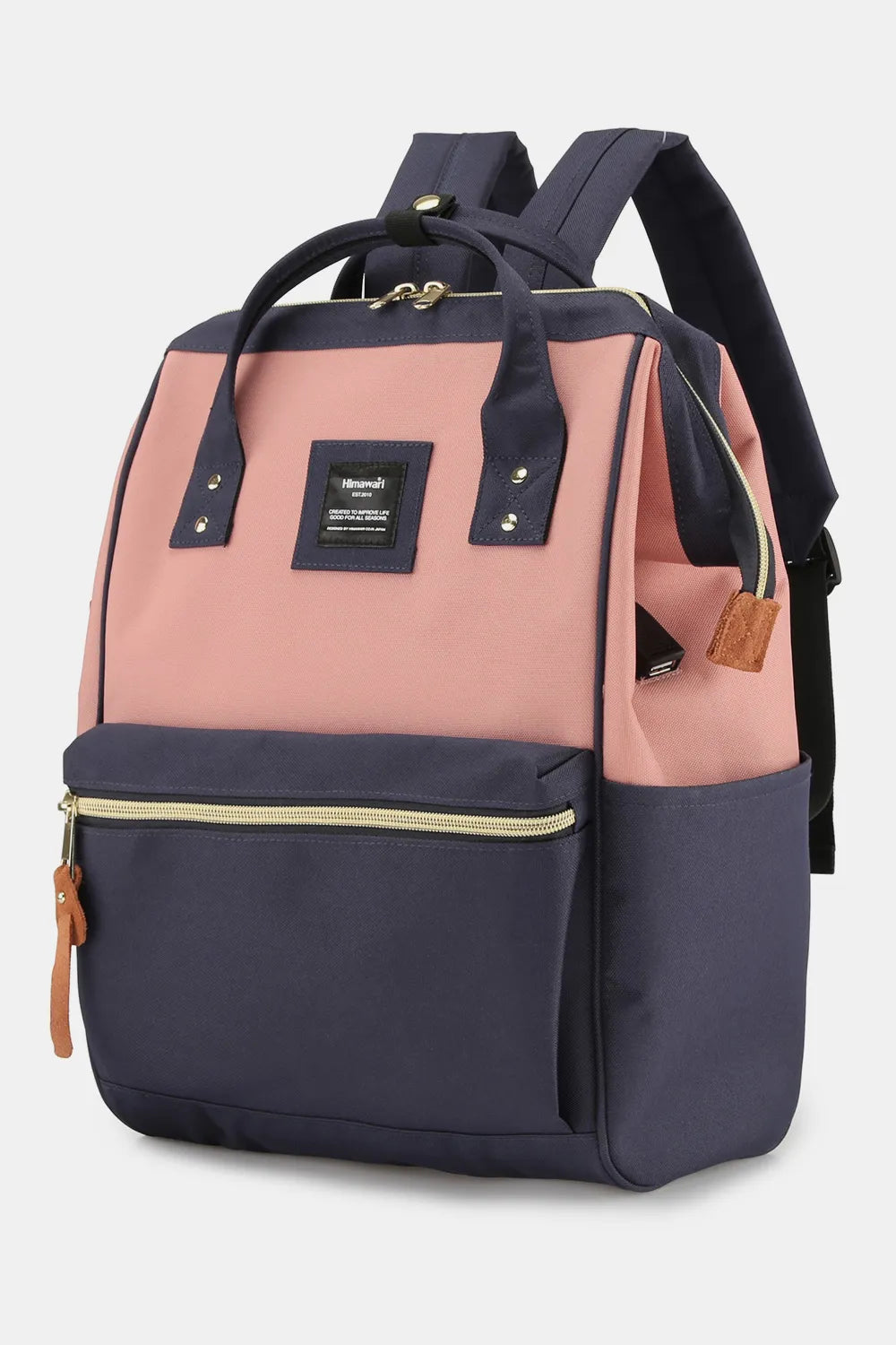 Himawari Waterproof Canvas Backpack Bag with Side Pockets - Demented Sisters