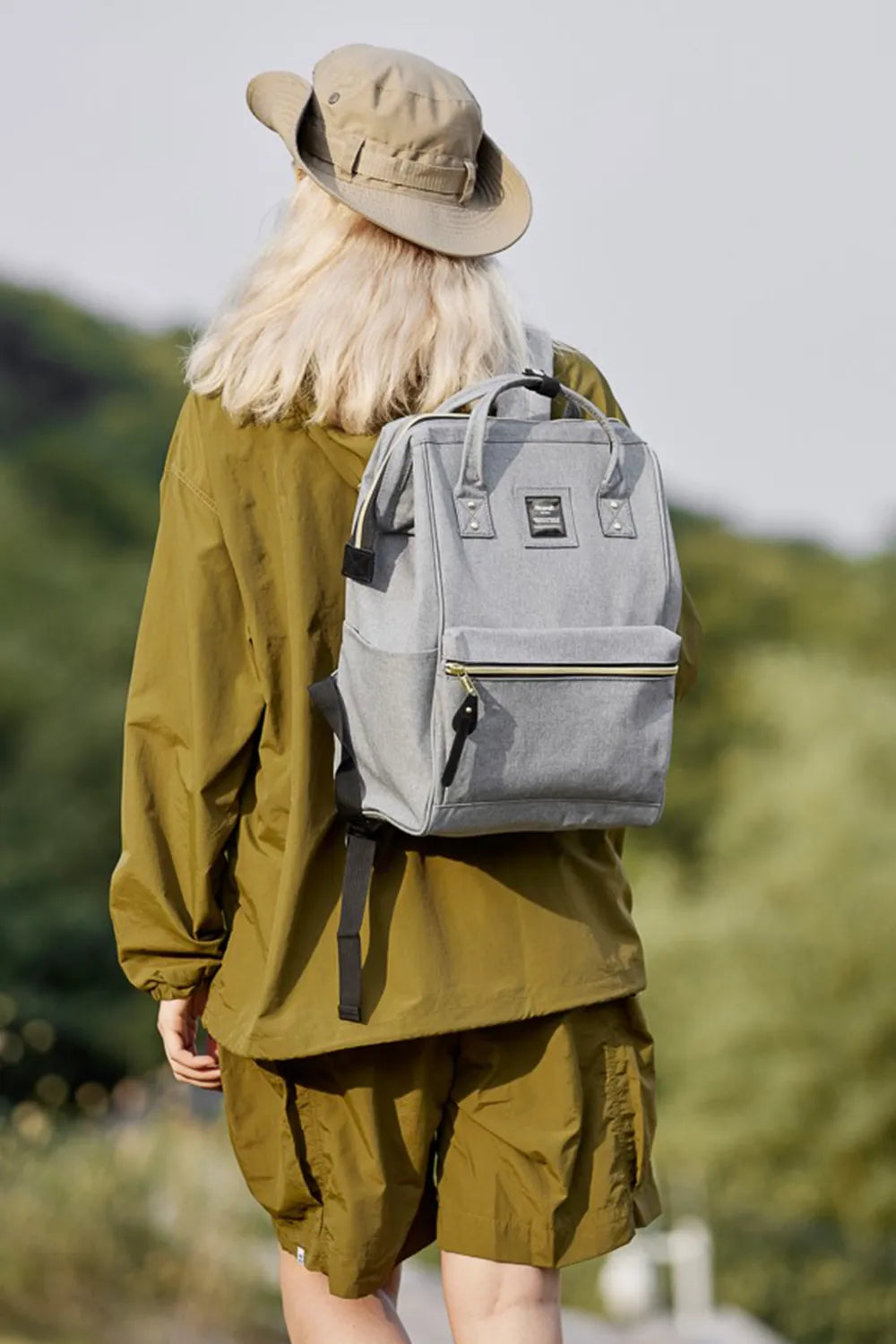Himawari Waterproof Canvas Backpack Bag with Side Pockets - Demented Sisters