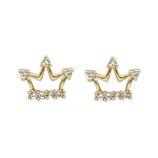 Crown Crystal Stud Earring - Demented Sisters