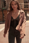 A Faux Leather And Lace Camisole Top - Demented Sisters