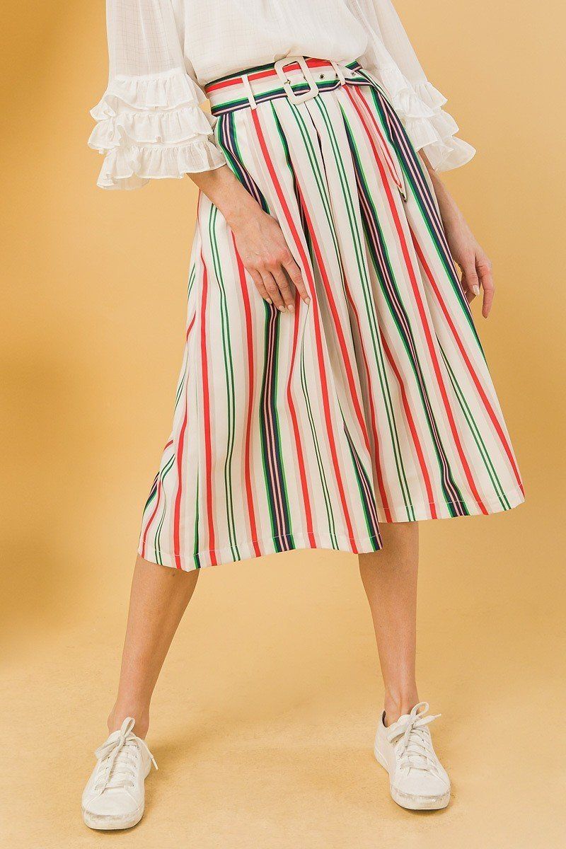 A Woven Midi Skirt - Demented Sisters