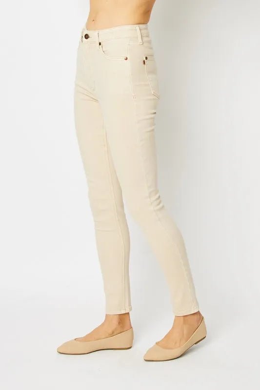 Judy Blue Full Size Garment Dyed Tummy Control Skinny Jeans - Demented Sisters