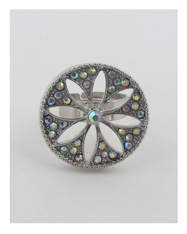 Adjustable cut out flower ring - Demented Sisters
