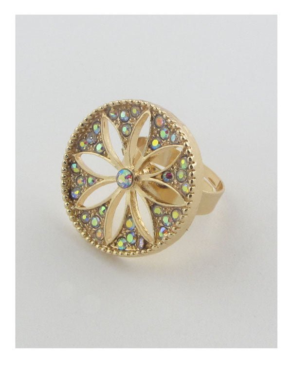 Adjustable cut out flower ring - Demented Sisters