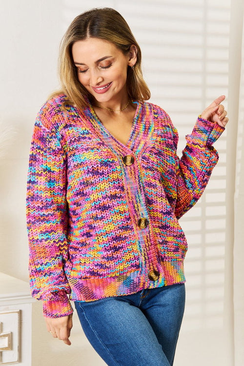 Angel Wings Woven Right V - Neck Long Sleeve Cardigan - Demented Sisters