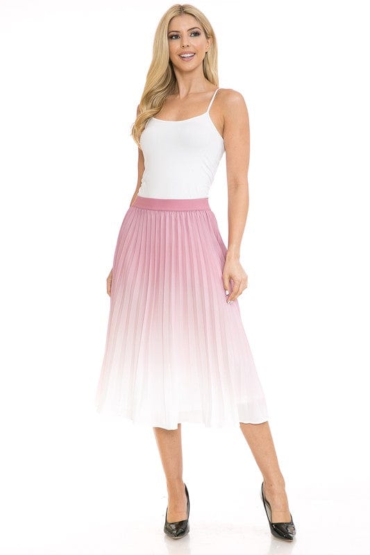 Women's Printed High Waist Pleated A - Line Swing Skirt - Demented Sisters
