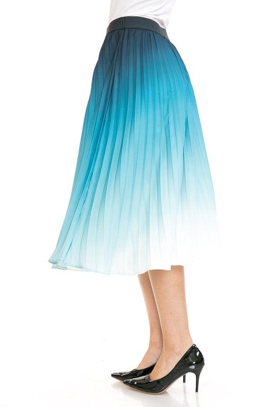 Women's Printed High Waist Pleated A - Line Swing Skirt - Demented Sisters