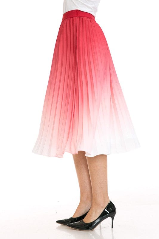 Women's Printed High Waist Pleated A - Line Swing Skirt - Demented Sisters