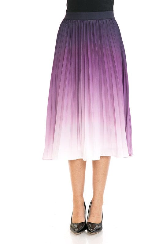 Women's Printed High Waist Pleated A - Line Swing Skirt - Demented Sisters
