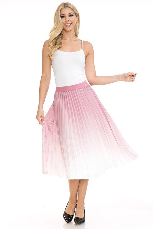 Women's Printed High Waist Pleated A - Line Swing Skirt - Demented Sisters
