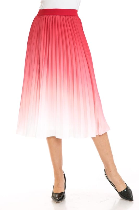 Women's Printed High Waist Pleated A - Line Swing Skirt - Demented Sisters