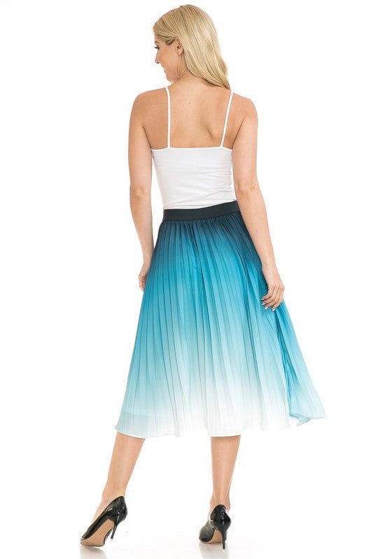 Women's Printed High Waist Pleated A - Line Swing Skirt - Demented Sisters