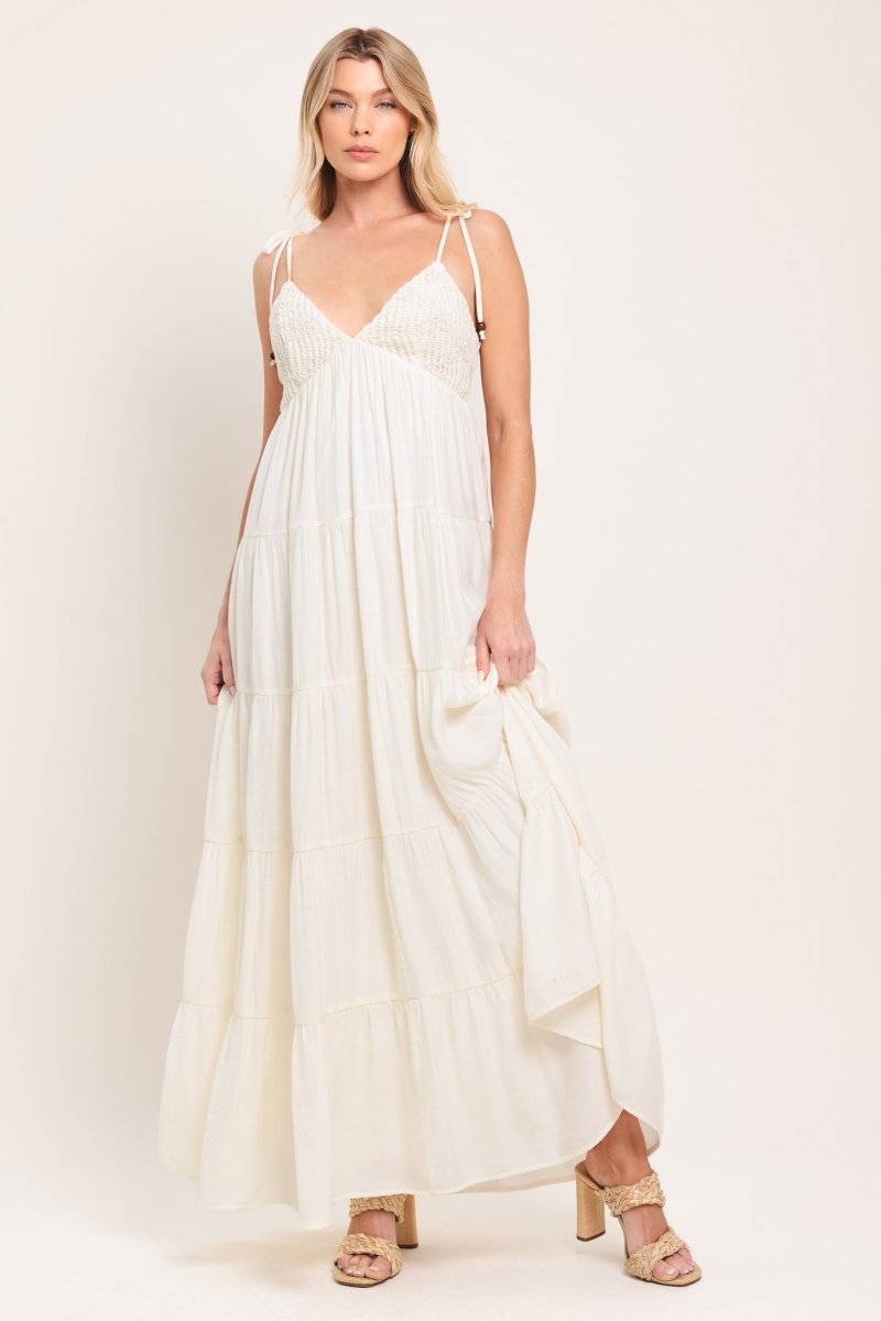 AZURE REVERIE WOVEN MAXI DRESS - Demented Sisters