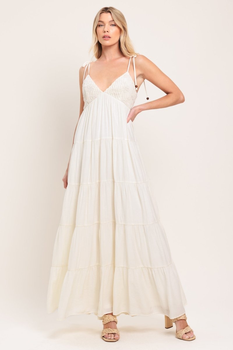 AZURE REVERIE WOVEN MAXI DRESS - Demented Sisters