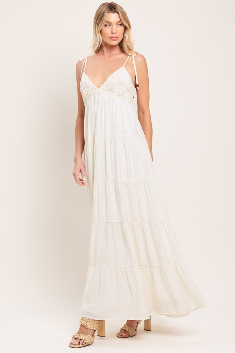AZURE REVERIE WOVEN MAXI DRESS - Demented Sisters