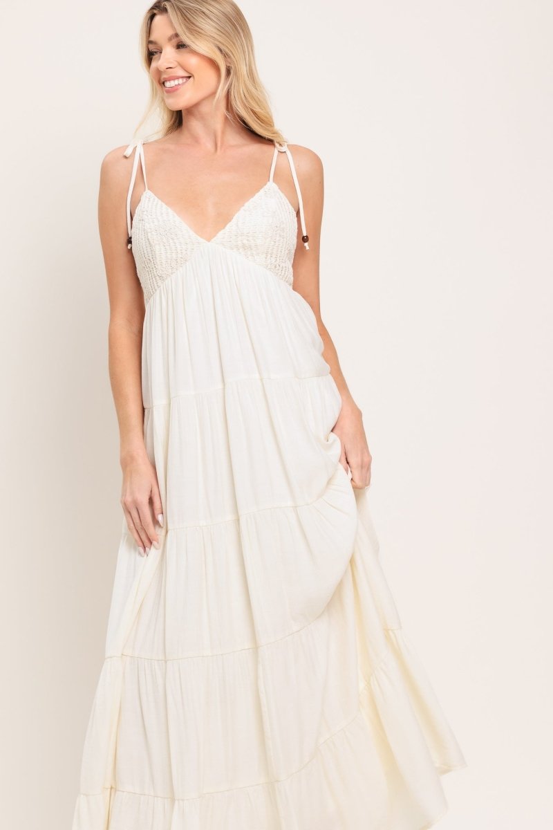 AZURE REVERIE WOVEN MAXI DRESS - Demented Sisters