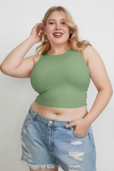 Basic Bae Full Size Round Neck Slim Tank - Demented Sisters