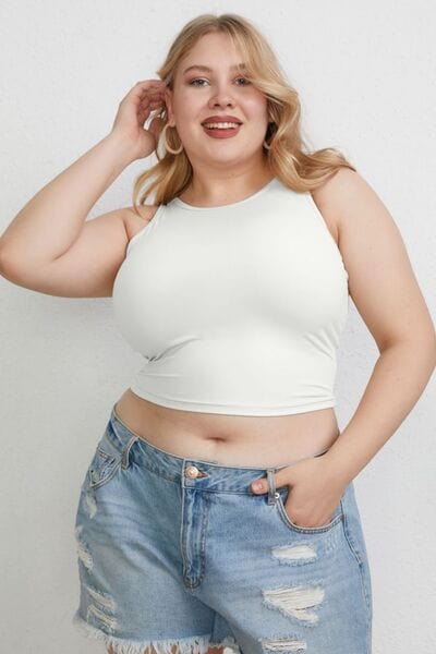 Basic Bae Full Size Round Neck Slim Tank - Demented Sisters