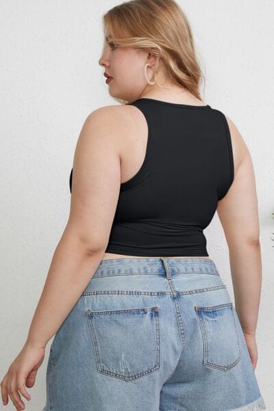 Basic Bae Full Size Round Neck Slim Tank - Demented Sisters
