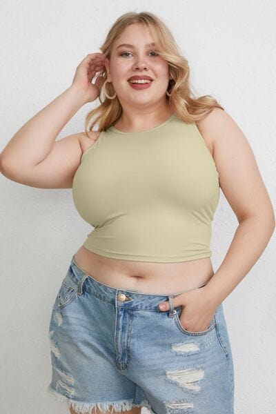 Basic Bae Full Size Round Neck Slim Tank - Demented Sisters