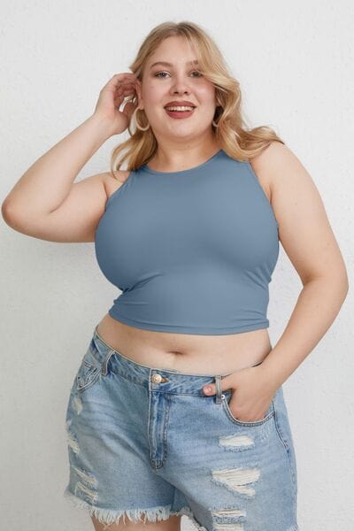 Basic Bae Full Size Round Neck Slim Tank - Demented Sisters